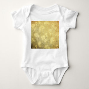 Grunge Vintage Blume Muster. Baby Strampler