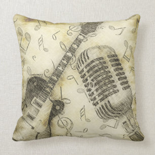 Grunge Vintage Gitarrenmikrofon Kissen
