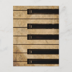 Grunge Vintage-Piano Postkarte