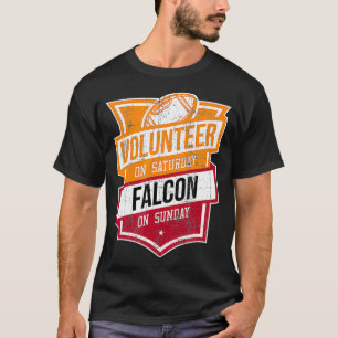 Grunge Volunteer am Samstag Falken am Sonntag Gebe T-Shirt