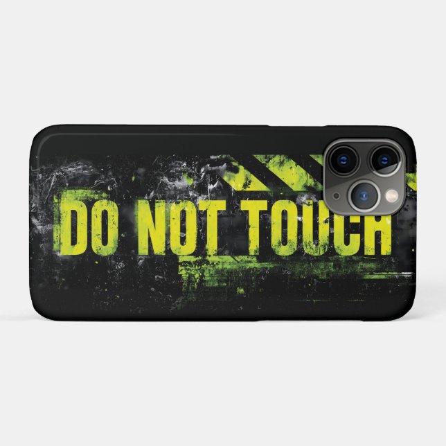 Grunge Warnzeichen "Keine Touch" Case-Mate iPhone Hülle (Rückseite (Horizontal))