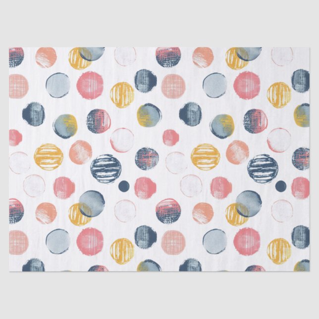 Grunge Watercolor Dots Seidenpapier (Vorderseite)