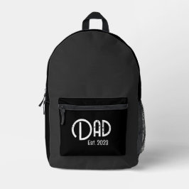 Grunge White Letters Established Dad Bedruckter Rucksack