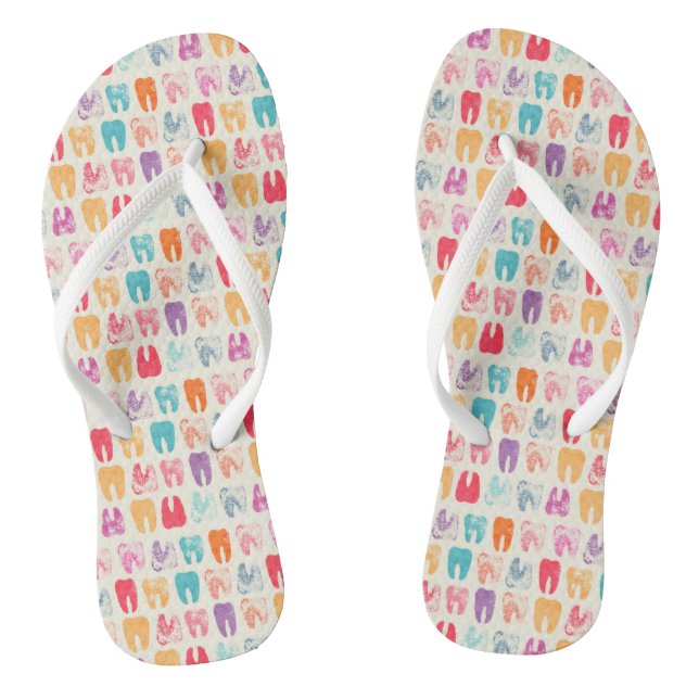 Grunge-Zahnmuster Flip Flops (Fußbett)