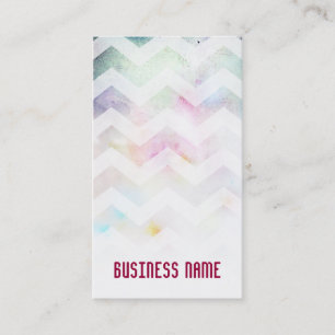 Grunge Zickzack Ombre rosa aquamarine Salon Visitenkarte