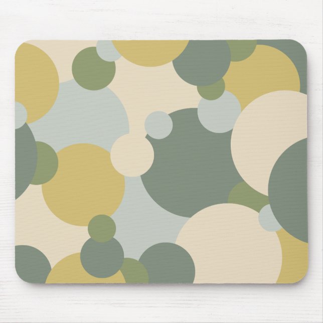 Grüngelbe Molecules-Mauspad Mousepad (Vorne)