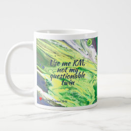 Grüngelber Lavendel Abstrakte Funny Phrase Jumbo-Tasse