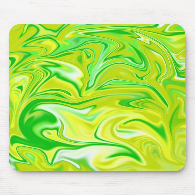 Grüngelber Marmorfrühling Mousepad (Vorne)