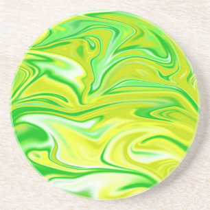 Grüngelber Marmorfrühling Untersetzer