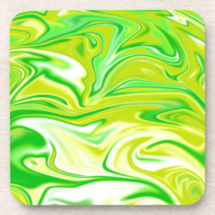 Grüngelber Marmorfrühling Untersetzer