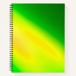 Grüngelbes Omelrot Doppelstreifen Notizbuch