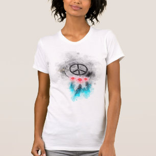 *~* Grungewatercolor-Friedenszeichen versieht T-Shirt