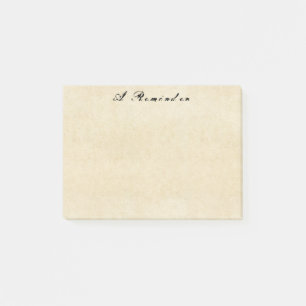 Grungey alte Pergamentpapier-Post-It-Notes Post-it Klebezettel