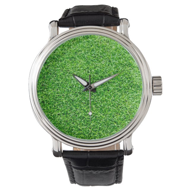 Grüngras Armbanduhr (Vorderseite)