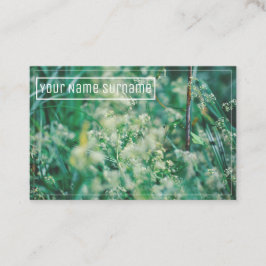 Grüngras Blume Blätter Weide Natur Bio Visitenkarte