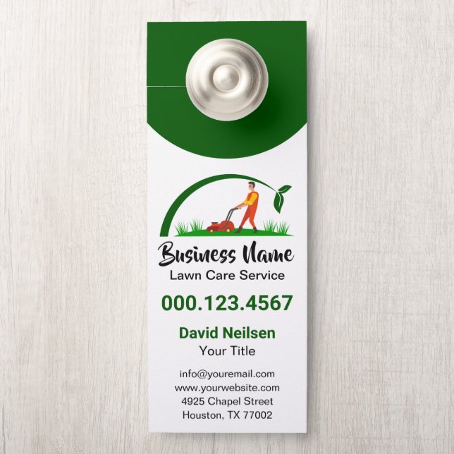 Grüngras, einfache Rasenpflege und Landschaften Türanhänger (Auf Knauf)