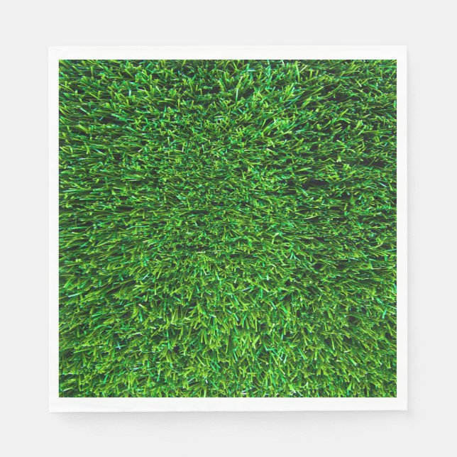 Grüngras-Hintergrund Serviette (Vorderseite)
