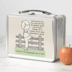 Grüngras Metall Brotdose