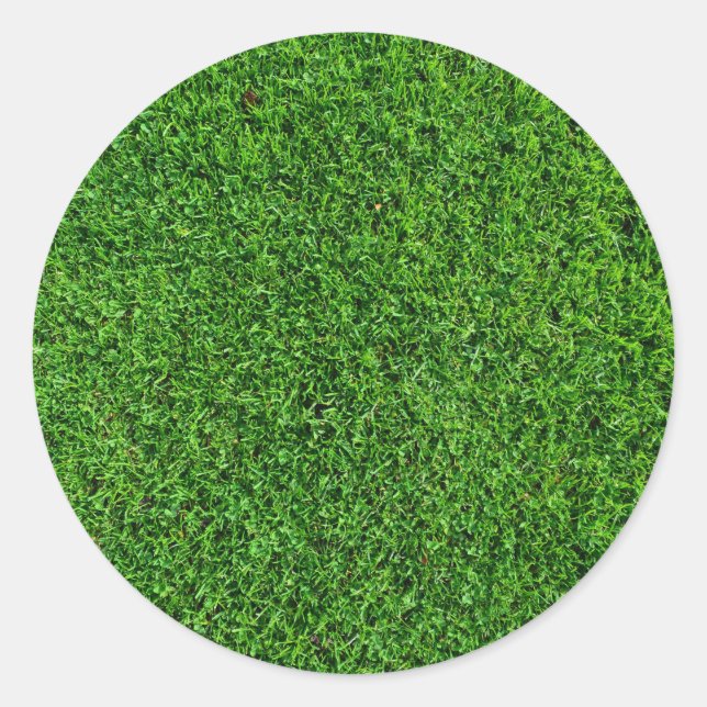 Grüngrasstruktur Runder Aufkleber (Vorderseite)