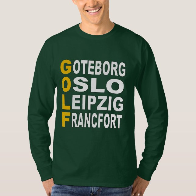 Grüngrüngrünes T-Shirt Foret New Design GOLF EUROP (Vorderseite)