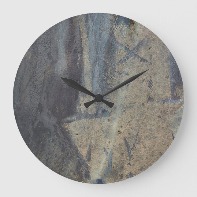 Grungy Abstract Slate Design  Große Wanduhr (Vorderseite)