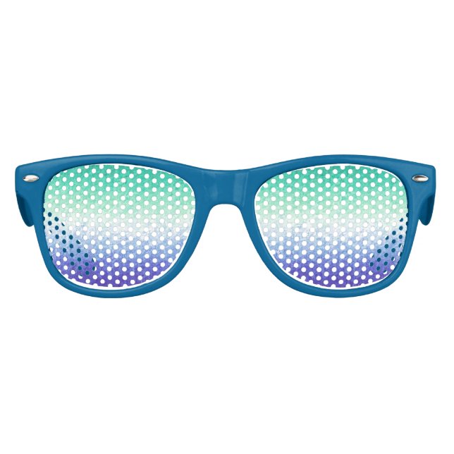 Grungy Abstrakt MLM Men Love Men Pride Flag Partybrille (Vorderseite)