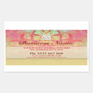Grungy Art Abstact mit Logo-Business-Sticker Rechteckiger Aufkleber