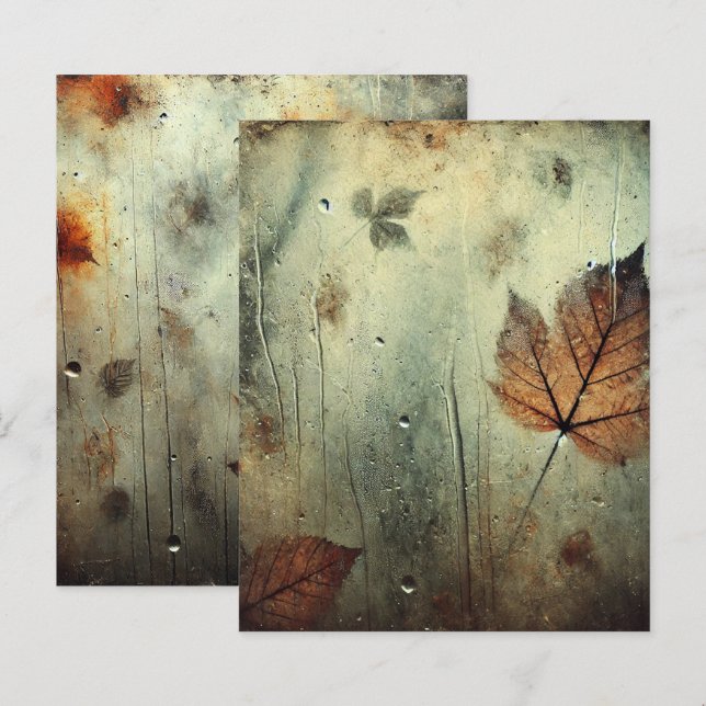 Grungy Autuman Foggy Glass Fenêtre papier à scanda (Devant / Derrière)