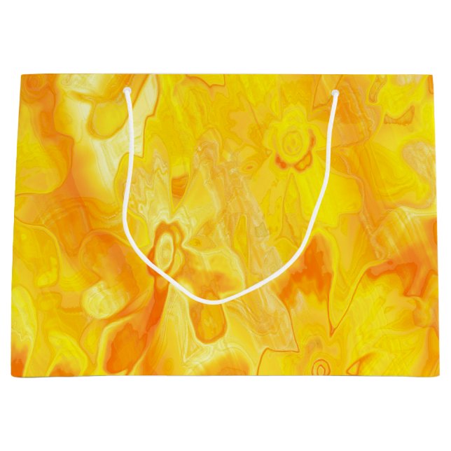 grungy-bemalt-Florals-8- Große Geschenktüte (Vorderseite)