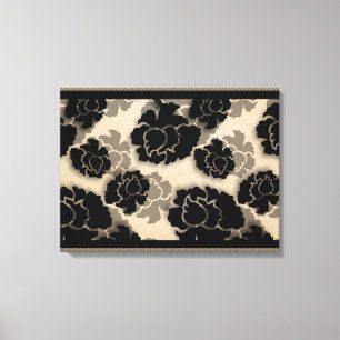 Grungy Blumen Decadence Wrapped Canvas, Elfenbein Leinwanddruck