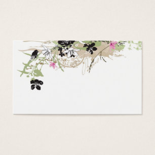 Grungy Blumen Visitenkarte