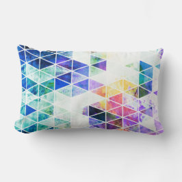 Grungy Bright Triangle Pattern Lendenkissen
