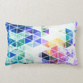 Grungy Bright Triangle Pattern Lendenkissen