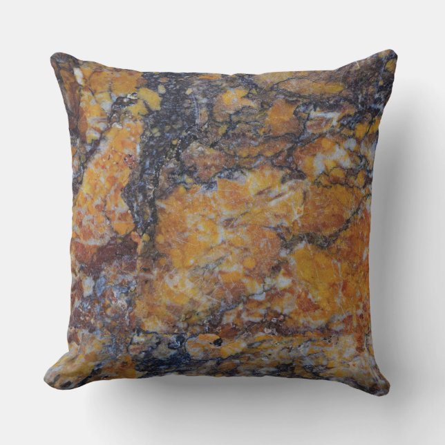 Grungy Brown Imitate Marmortextur Kissen (Vorderseite)