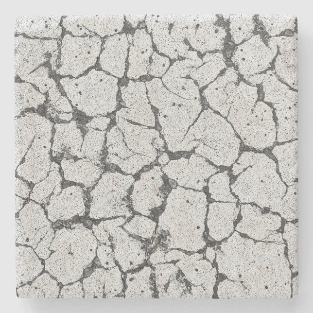 grungy Cracked Paint Concrete  Steinuntersetzer (Vorderseite)