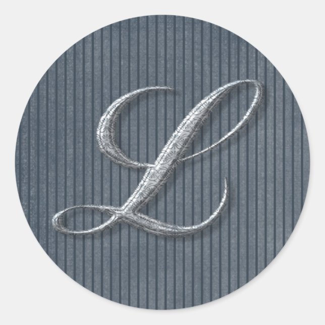 Grungy Denim Stripe Initial Mousepads, Stickers (Vorderseite)