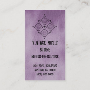 Grungy Diamond Business Card, Lilac Visitenkarte