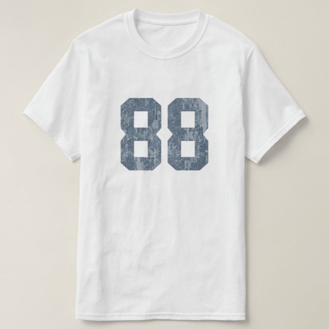 Grungy Faded 88 Blue T-Shirt (Design vorne)