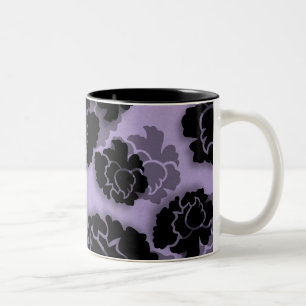 Grungy Floral Decadence Tasse, Lavendel Zweifarbige Tasse