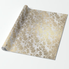 Grungy Foxier Gold Rose Elfenbeinpulver Blütenblüt Geschenkpapier