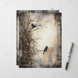 Grungy Gothy Winter Paper Craft Cardstock