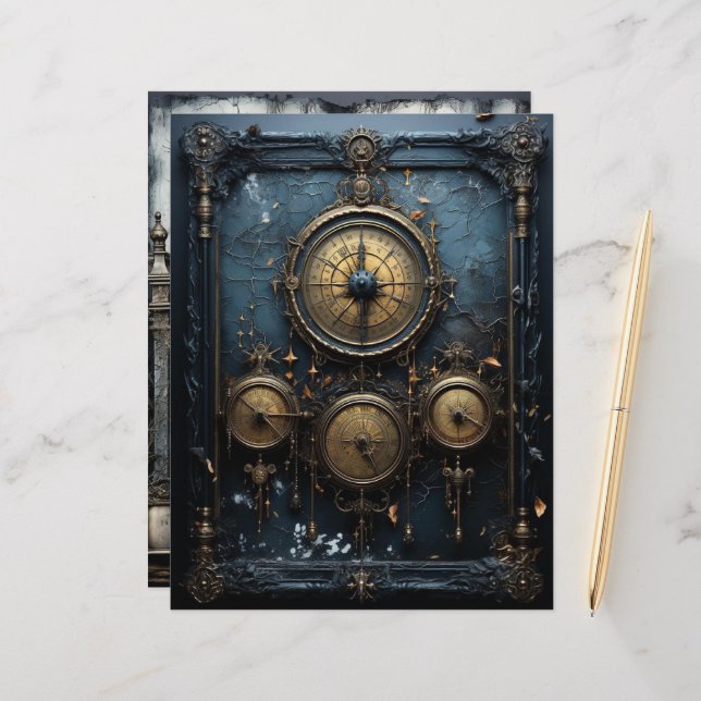 Grungy Gothy Winter Paper Craft Cardstock (Vorderseite/Rückseite Beispiel)