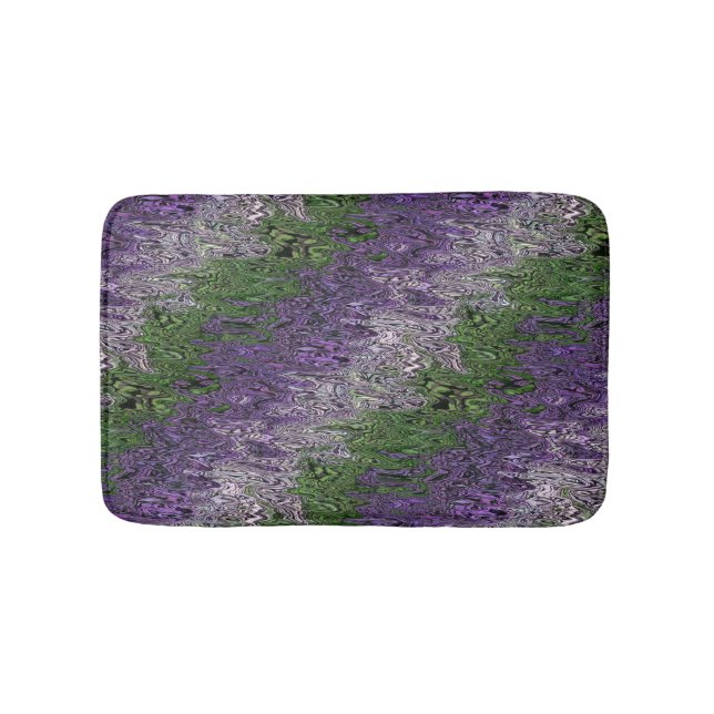 Grungy Groovy Funky Trippy Genderqueer Pride Badematte (Vorderseite)