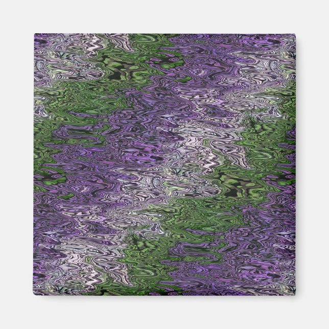 Grungy Groovy Funky Trippy Genderqueer Pride Magnet (Vorne)