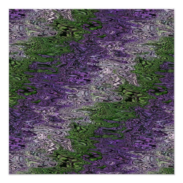 Grungy Groovy Funky Trippy Genderqueer Pride Poster (Vorderseite)