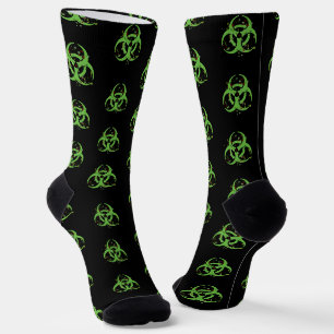 Grungy Gross Green Biogefährdung Socken