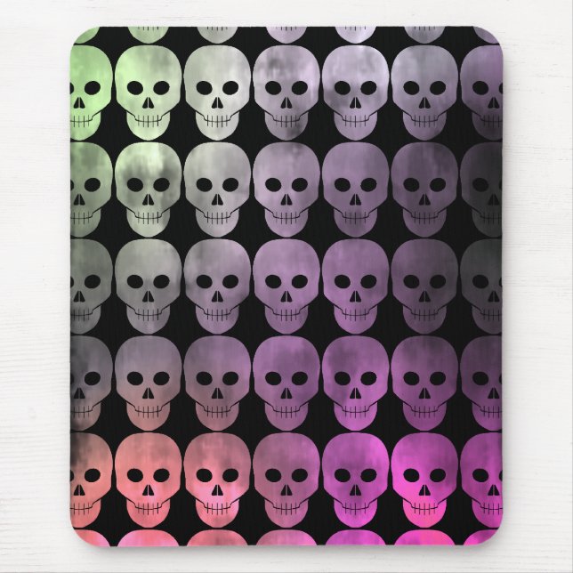 Grungy Halloween-Schädel Mousepad (Vorne)