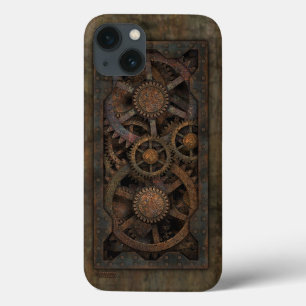 Grungy industrielle Steampunk Maschine iPhone 13 Hülle