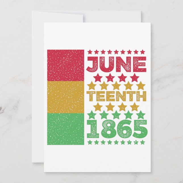 Grungy Juneteenth, Freiheit der Schwarzen Save The Date (Vorderseite)