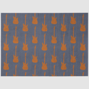 Grungy Klassische E-Gitarre Polka-Punkte blauorang Seidenpapier